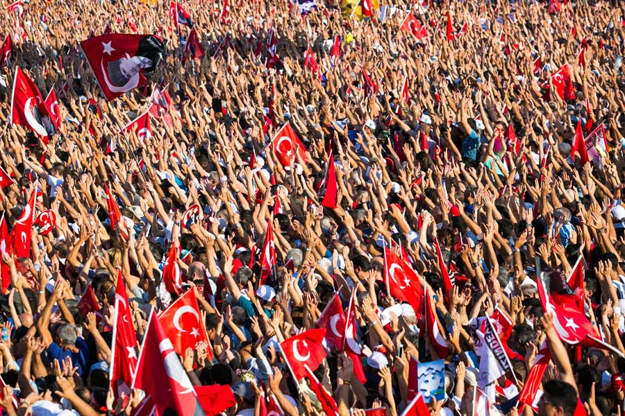 Turks Stage Mass Political Love-in in Aftermath of Coup; Issues Warrants for 42 Journalists
