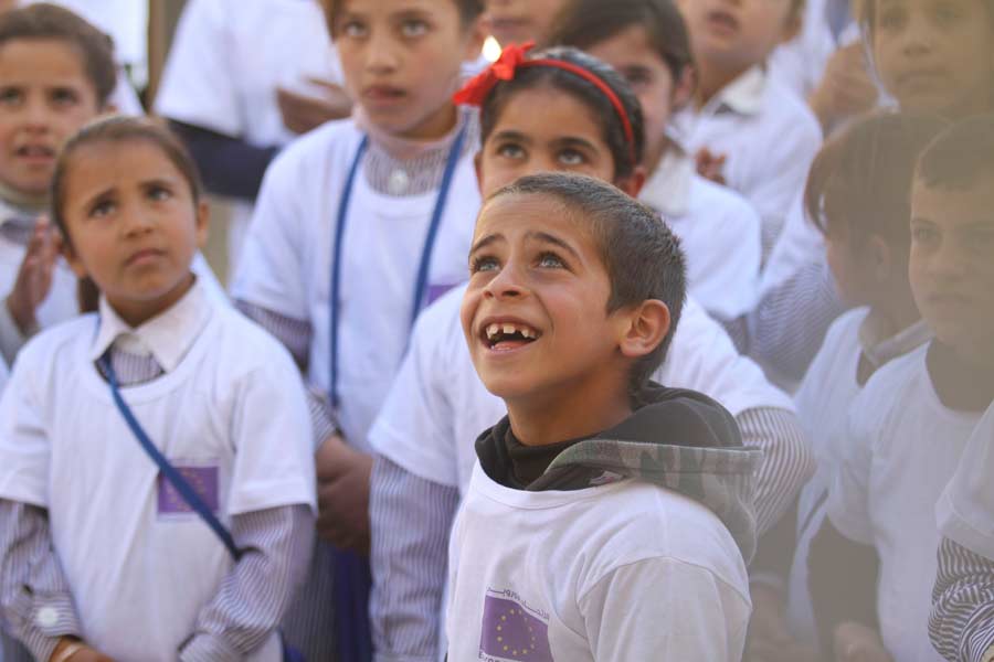 Israeli Soldiers Escort Palestinian Children To School