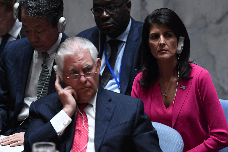 Two Foreign Policies? Tillerson Undermines Haley Bravado and Trump Aid Threat