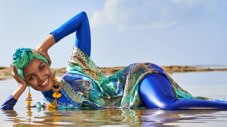 First Model to Wear Hijab and Burkini In Sports Illustrated Swimsuit Magazine