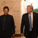 Pakistani Prime Minister Imran Khan (left) walks with US President Donald Trump at the White House on July 22. (Pakistani Prime Ministry Office - handout/Anadolu Agency via Getty Images)