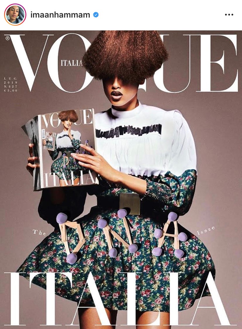 Dutch-Moroccan-Egyptian Model on Vogue Italia’s July Cover