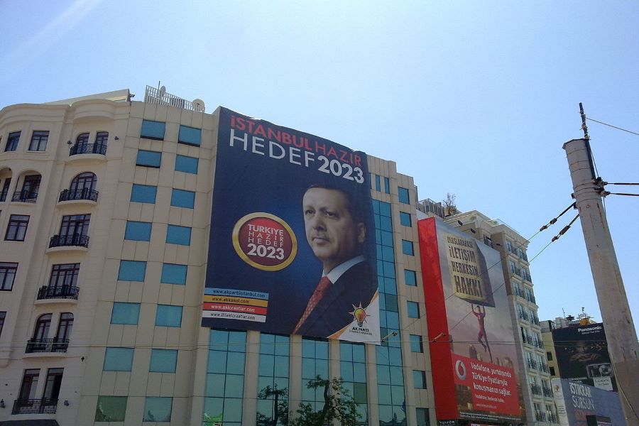 Erdogan Featured in 2023 Vision Poster in Istanbul