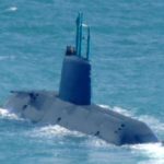 The INS Rahav, a Dolphin 2-class submarine in the Israeli Navy, March 2016. (Peter Szamosi/Wikimedia Commons)