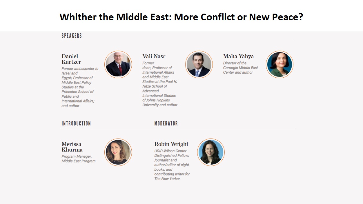 Whither the Middle East: More Conflict or New Peace?