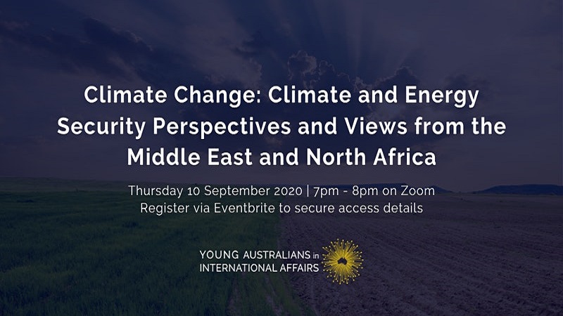 Climate and Energy Security and Views from MENA