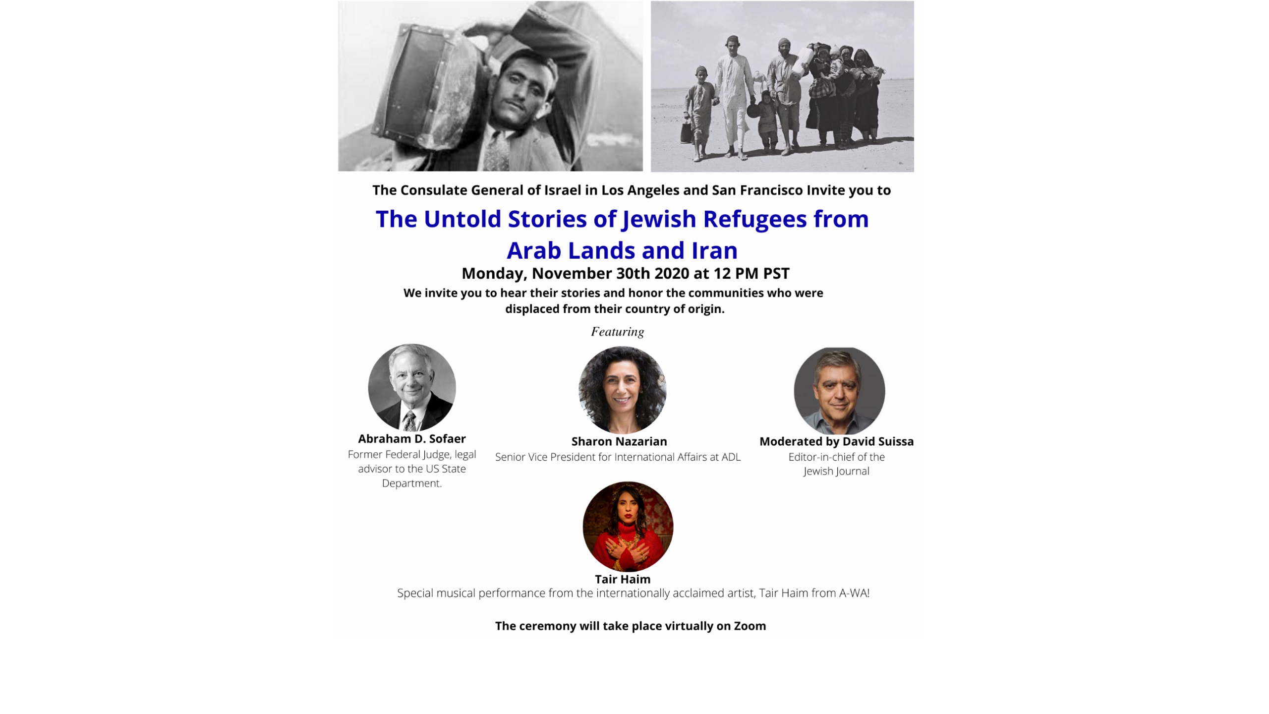 Commemorate the Untold Stories of Jewish Refugees from Arab Lands and Iran