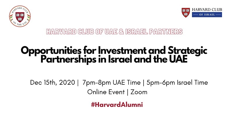 Opportunities for Investment & Strategic Partnerships in Israel, UAE