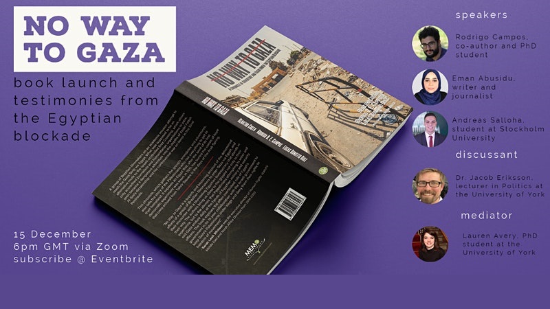 No Way to Gaza: Book Launch, Testimonies From the Egyptian Blockade