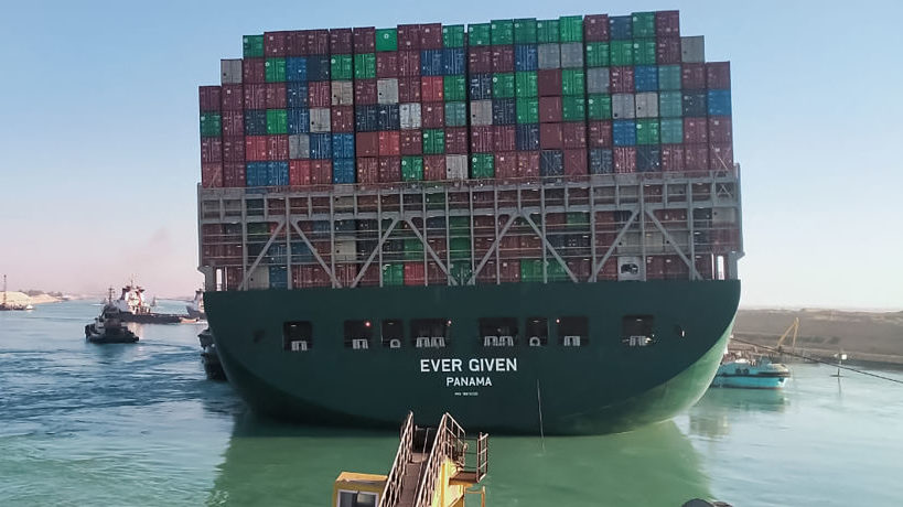 Container Ship Stuck in Suez Canal ‘Partially Refloated’