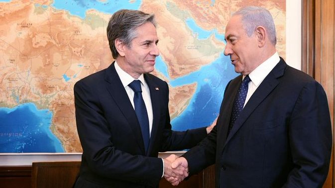 Blinken Arrives in Israel, Meets Netanyahu