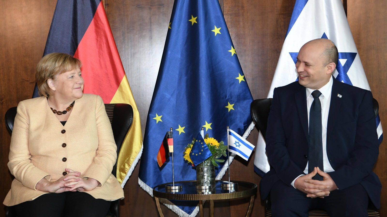 German Chancellor Angela Merkel Talks Iran Nukes During Farewell Visit to Israel