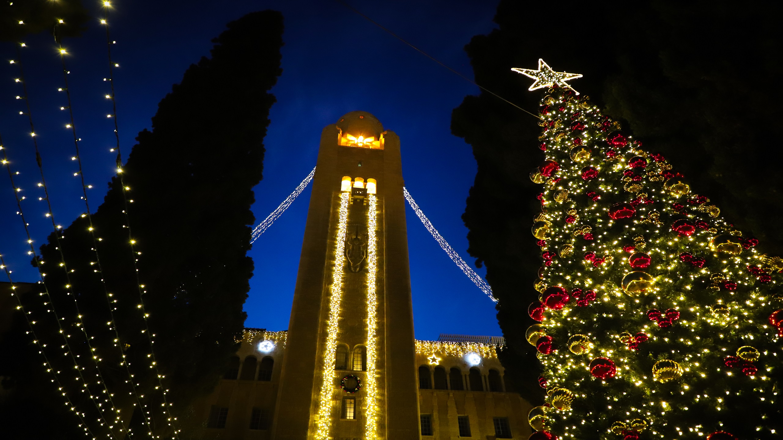 Jerusalem International YMCA Christmas Tree Lighting Ceremony and Reveal of the Tower Lighting