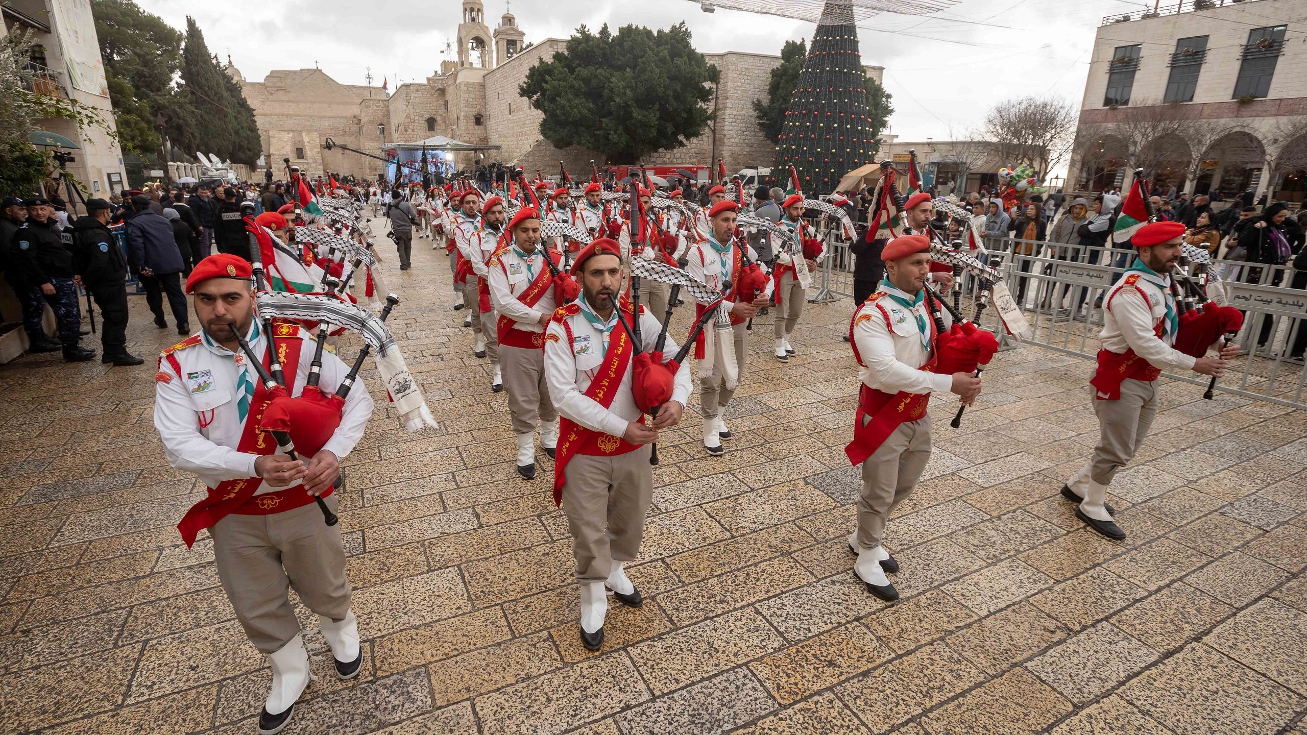 COVID, Rain Dampen Christmas Eve Celebration in Bethlehem This Year (VIDEO REPORT)