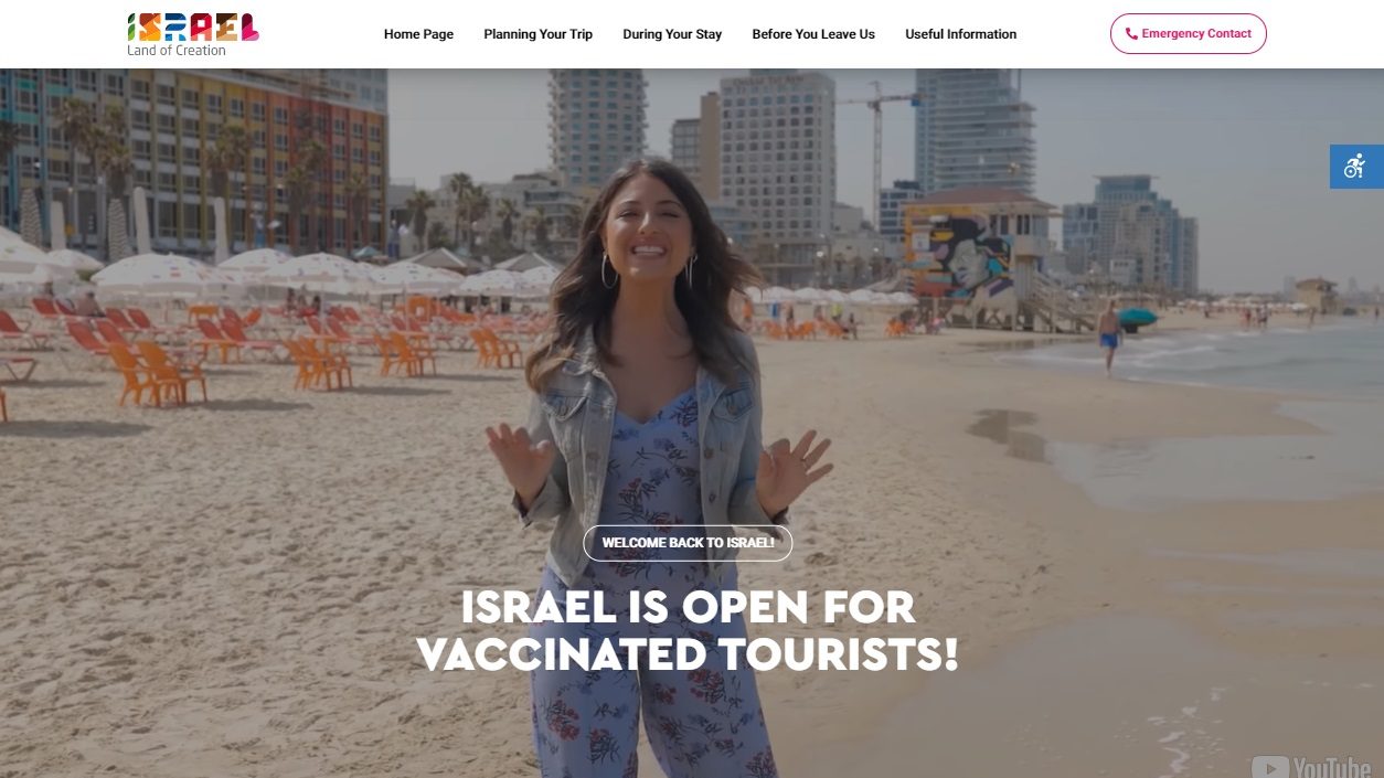 Israeli Tourism Ministry Launches Corona-safe Travel Requirements Mini-site