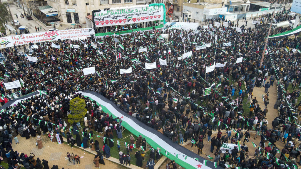 Thousands Mark 11th Anniversary of Syrian Uprising in Idlib