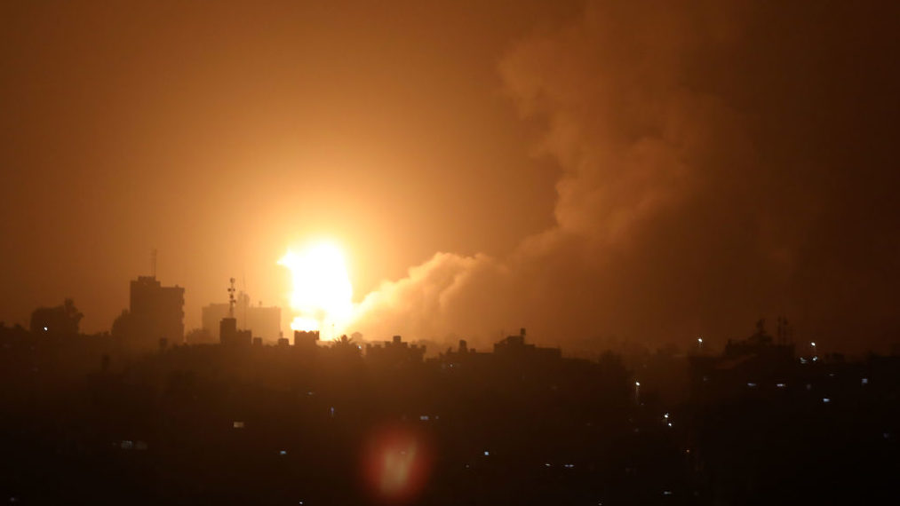 Israeli Fighter Jets  Attack Hamas Weapons Facility in Gaza After Rocket Attack on Israel