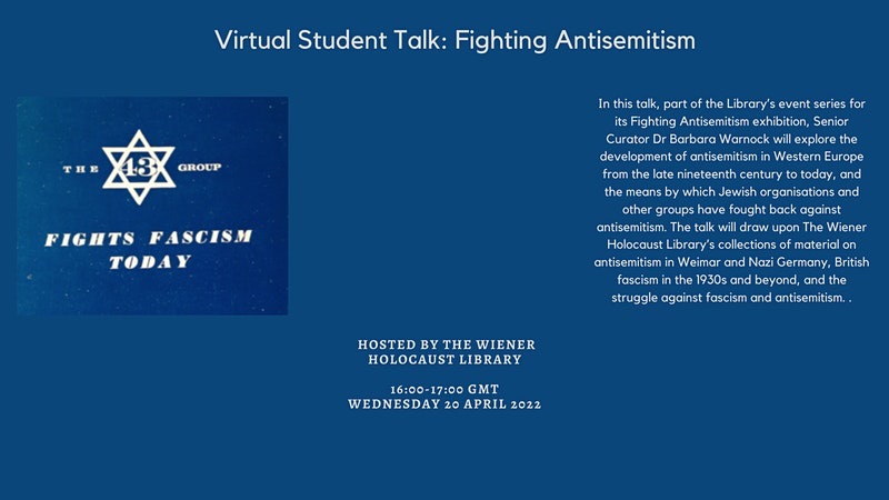 Virtual Student Talk: Fighting Antisemitism