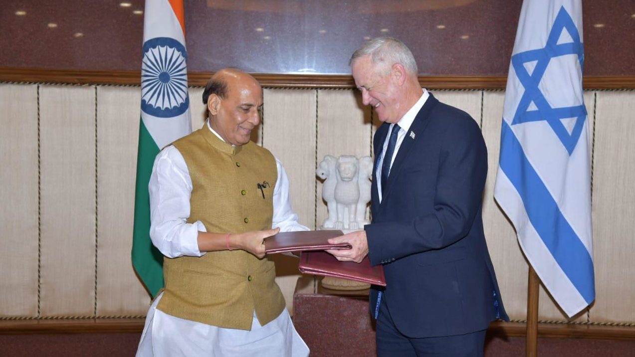 In India, Israel’s Defense Minister Benny Gantz Discusses Security Cooperation