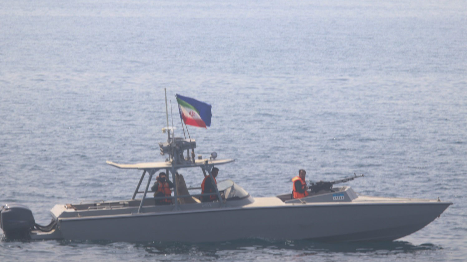Iranian Revolutionary Guard Warships Menace US Navy Ships in Gulf