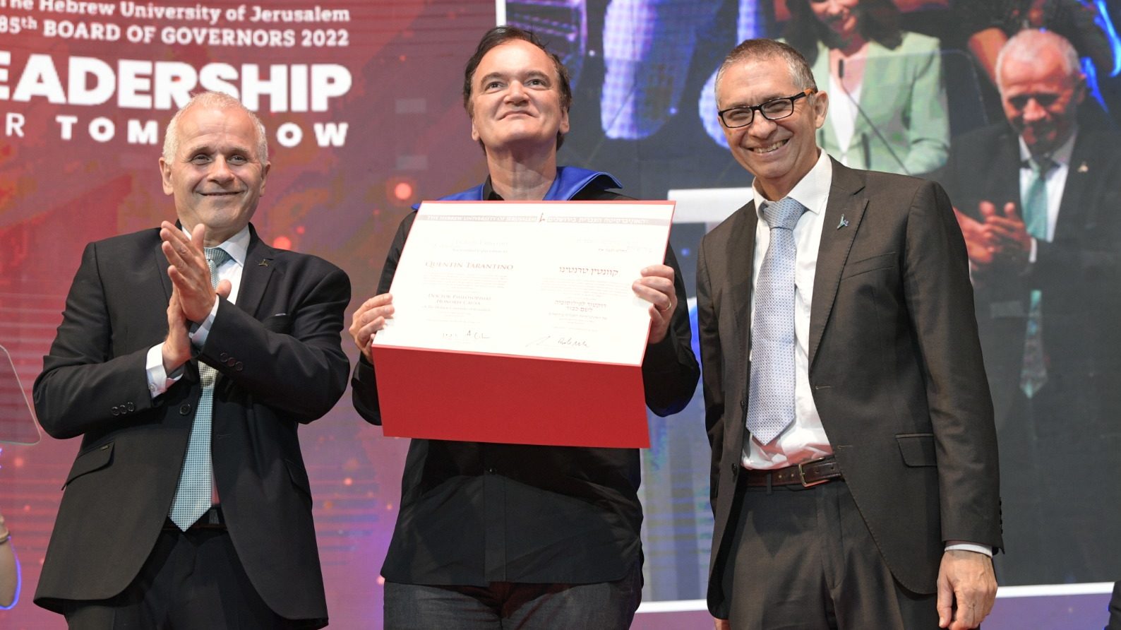 Hebrew University Awards Honorary Doctorate to Filmmaker Quentin Tarantino