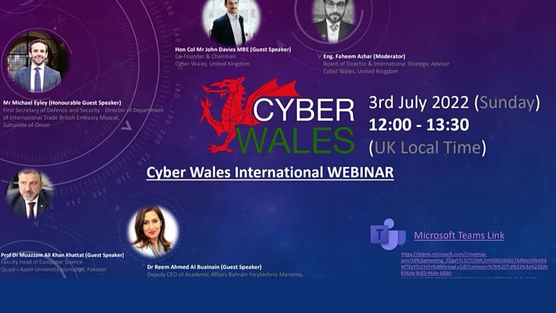 Cyber Wales Cluster Webinar in the Middle East