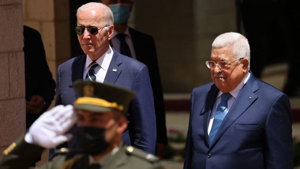 President Biden Meets in Bethlehem With Abbas, Supports Two-State Solution