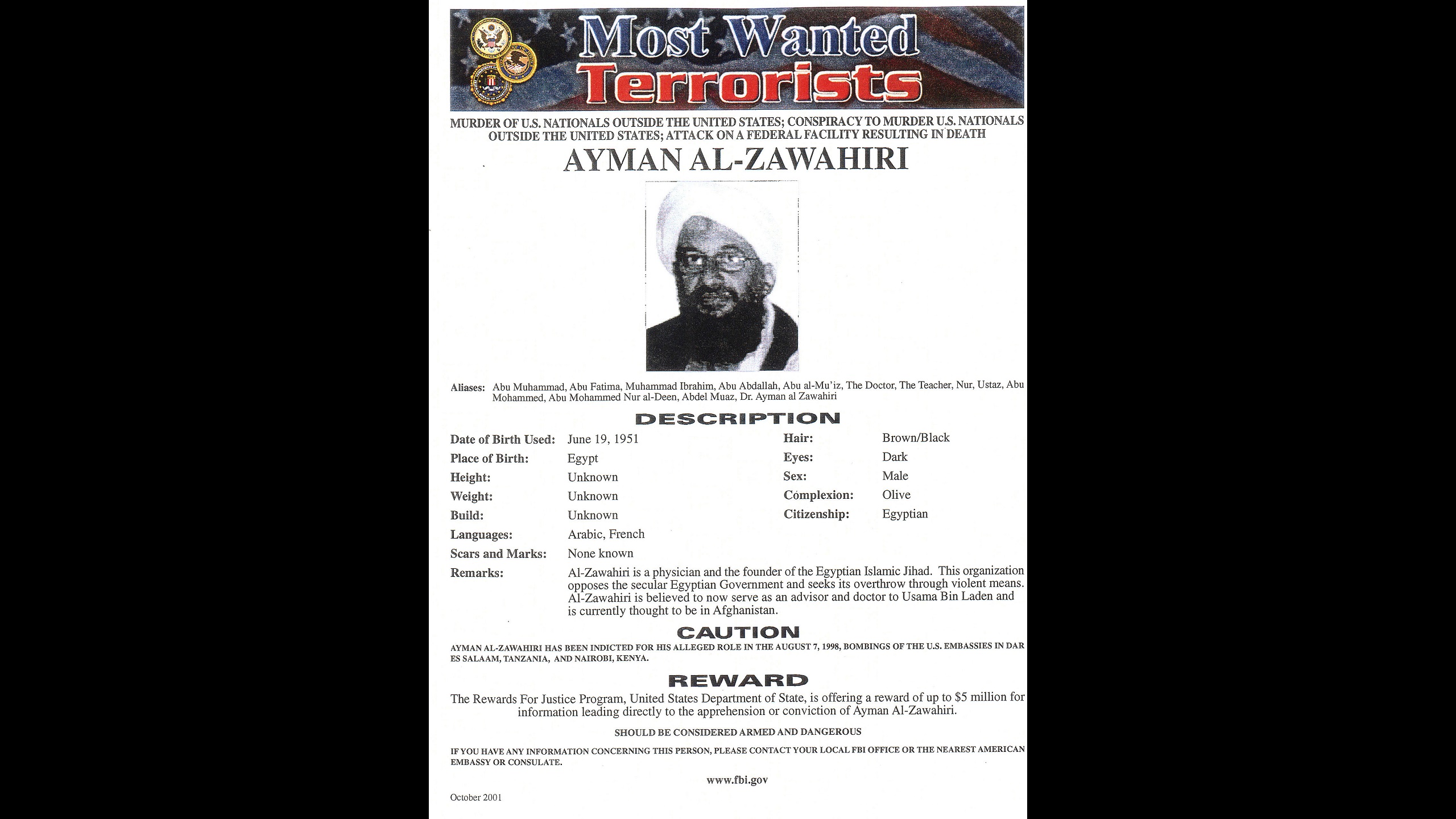 US Drone Strike Kills 9-11 Mastermind Ayman al-Zawahiri