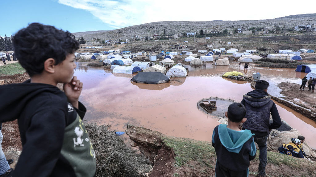 Shelters for Syrian Earthquake Survivors Damaged by Heavy Rains, Floods