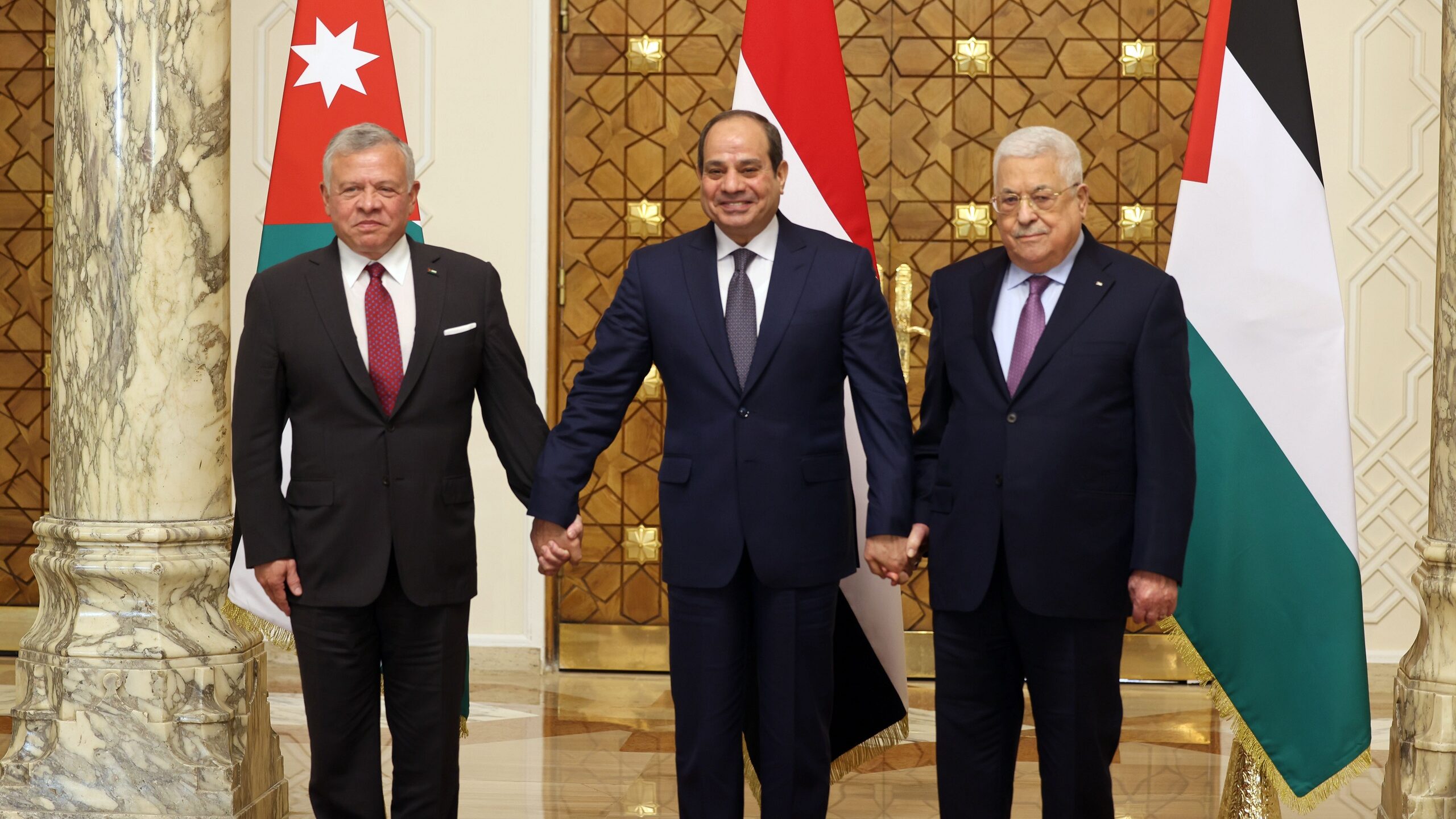 Egyptian President Hosts King of Jordan, PA President for Tripartite Summit