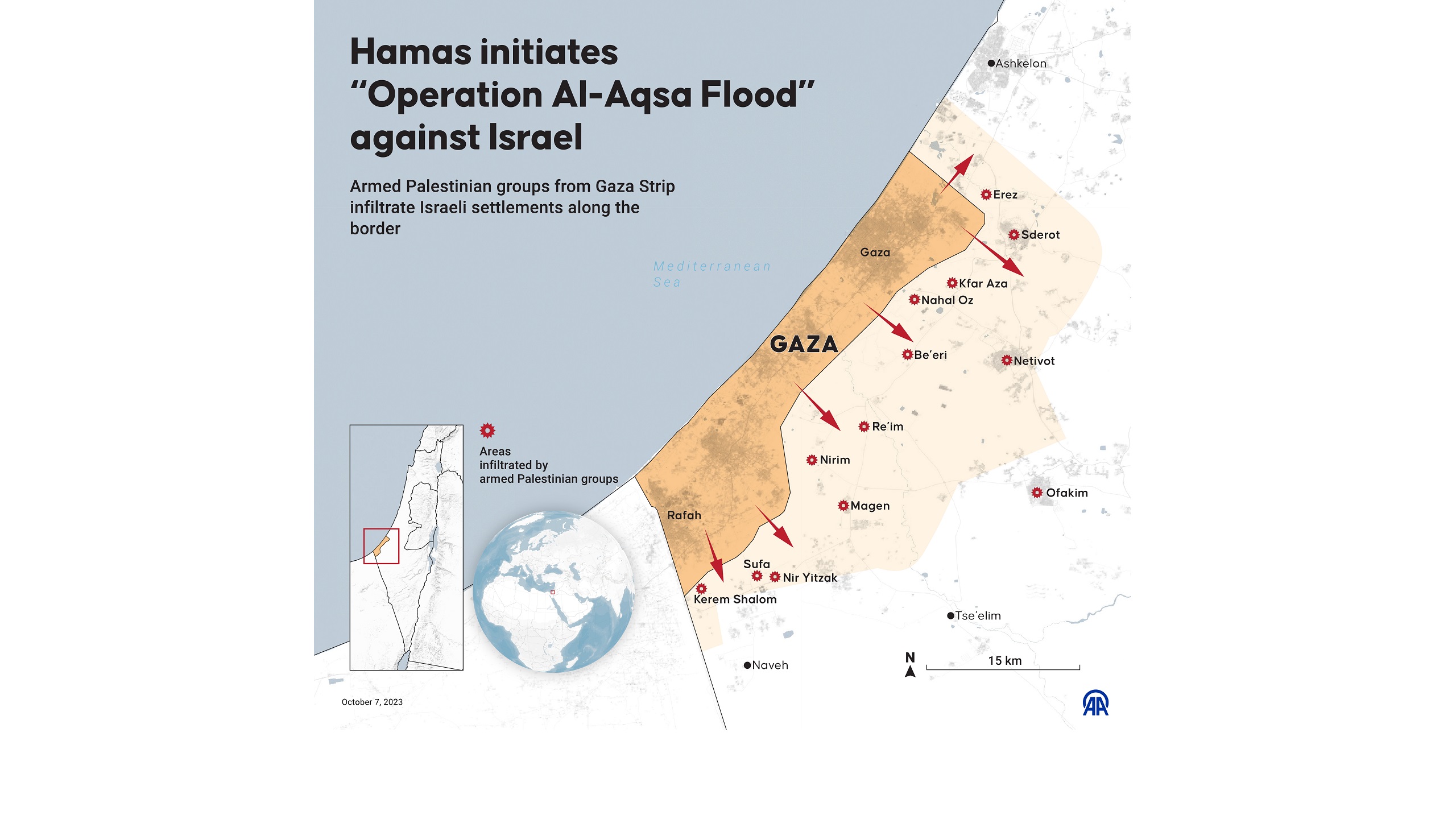 Israel Counters Devastating Hamas Attacks, Over 350 Dead in Southern Communities