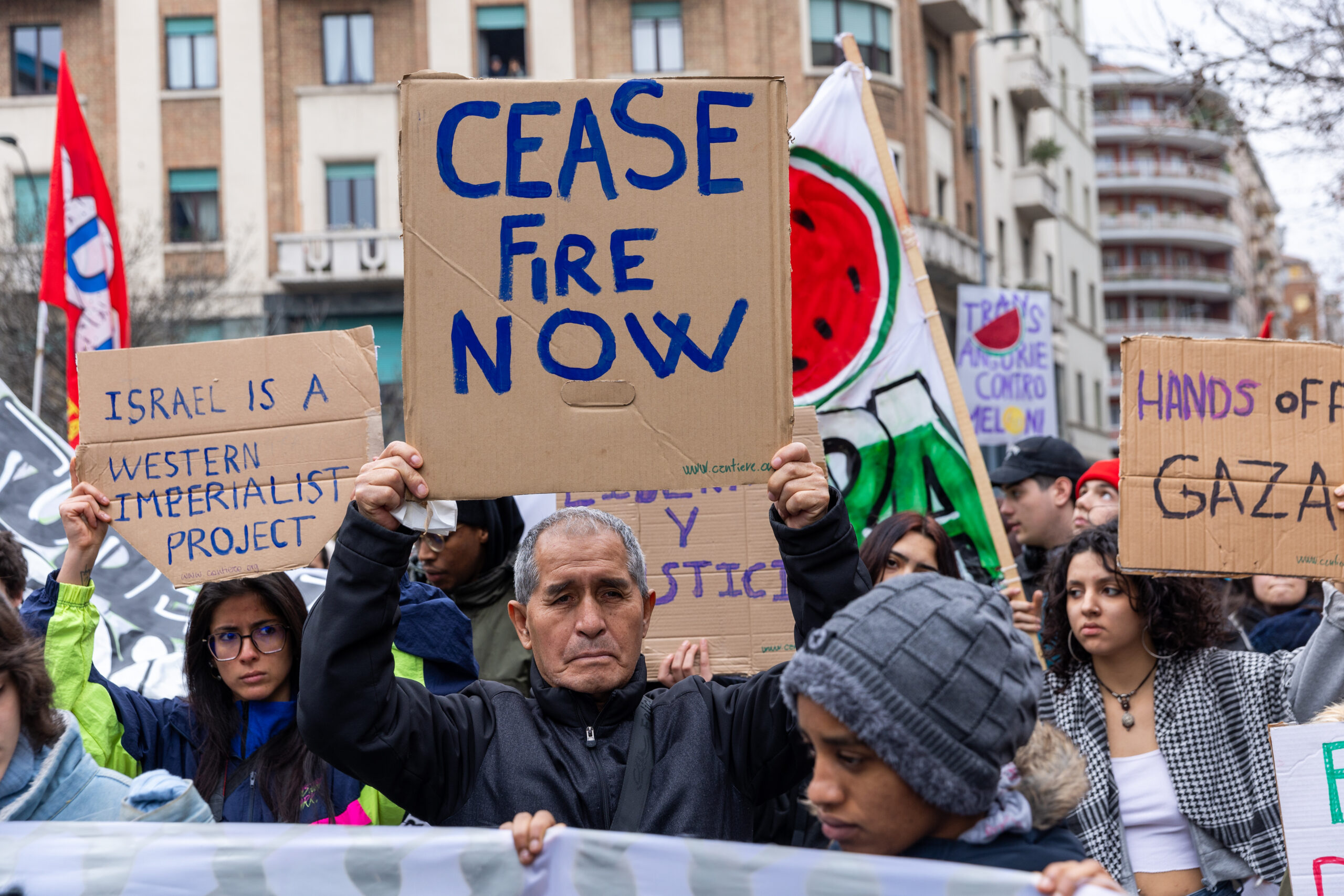 Outcry in Italy as Police Use Force Against Gaza Cease-fire Demonstrators