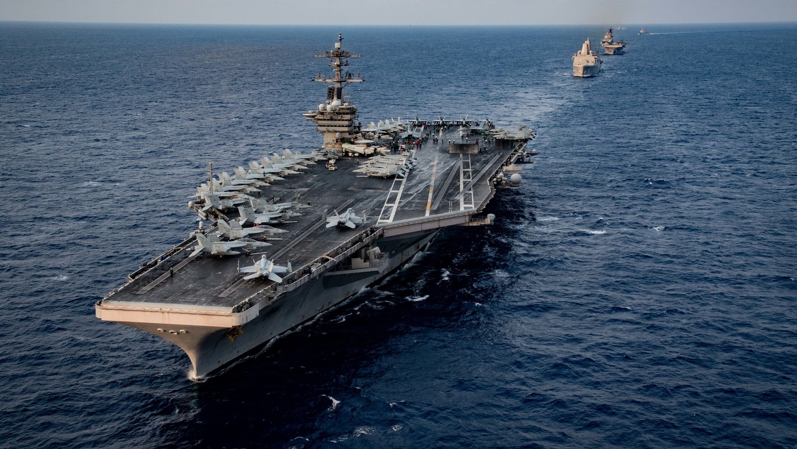 USS Theodore Roosevelt Leaves Middle East After Extended Deployment