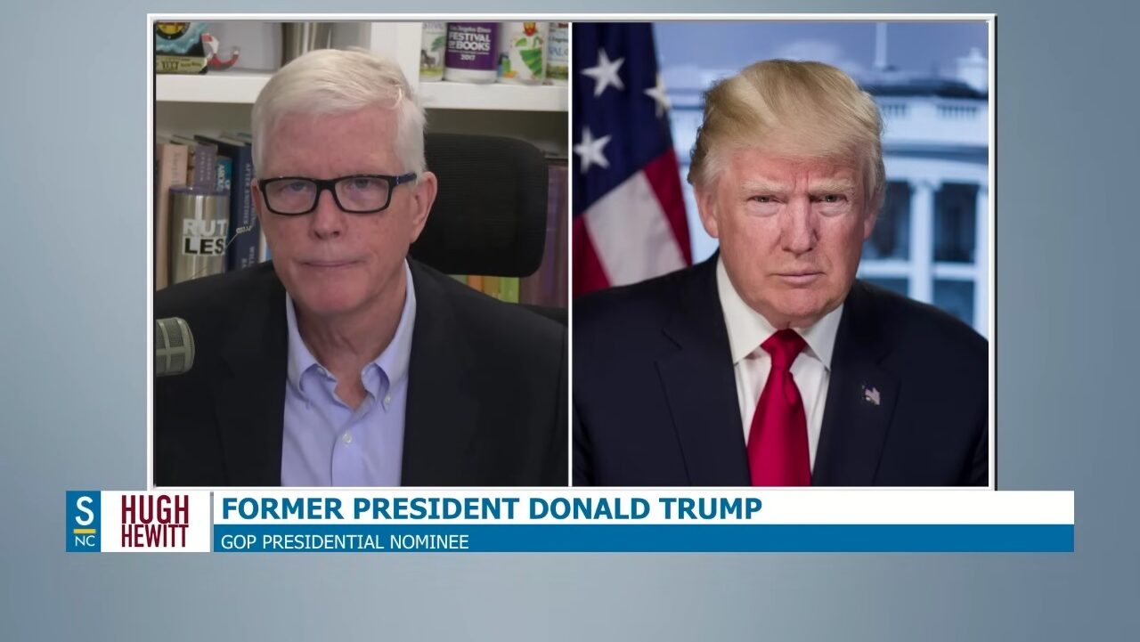 Ex-President Trump Misstates Gaza Visit in Hugh Hewitt Interview