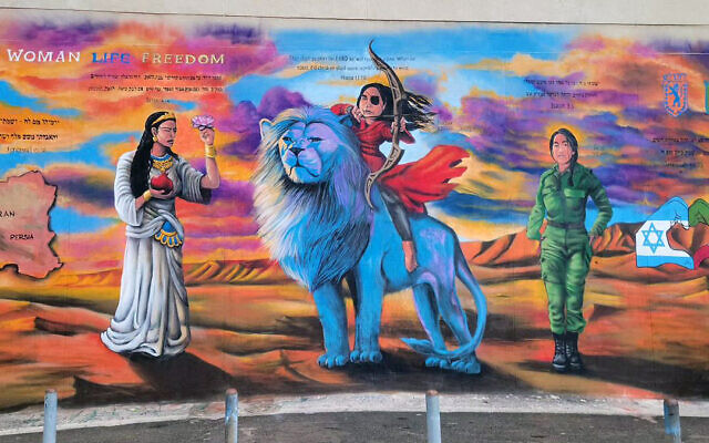 Artist Bridges Cultures With 18 Murals Across Israel Supporting Iranian Women