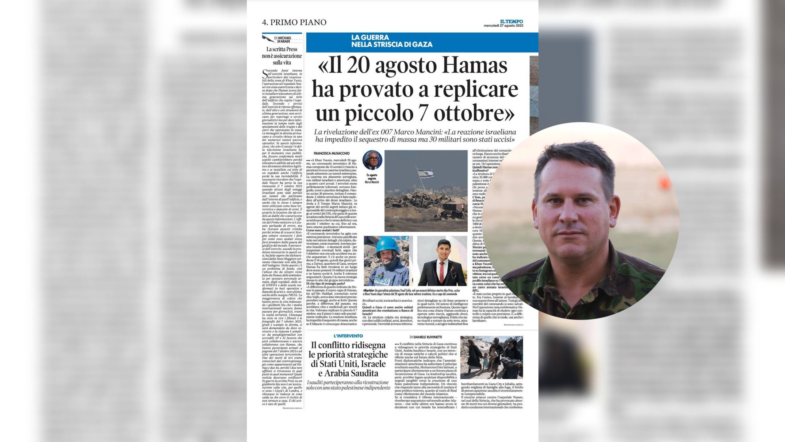 TML Investigates: Col. Richard Kemp Rejects Italian Ex-Spy’s Claims of US Troops and Dozens Killed in Gaza