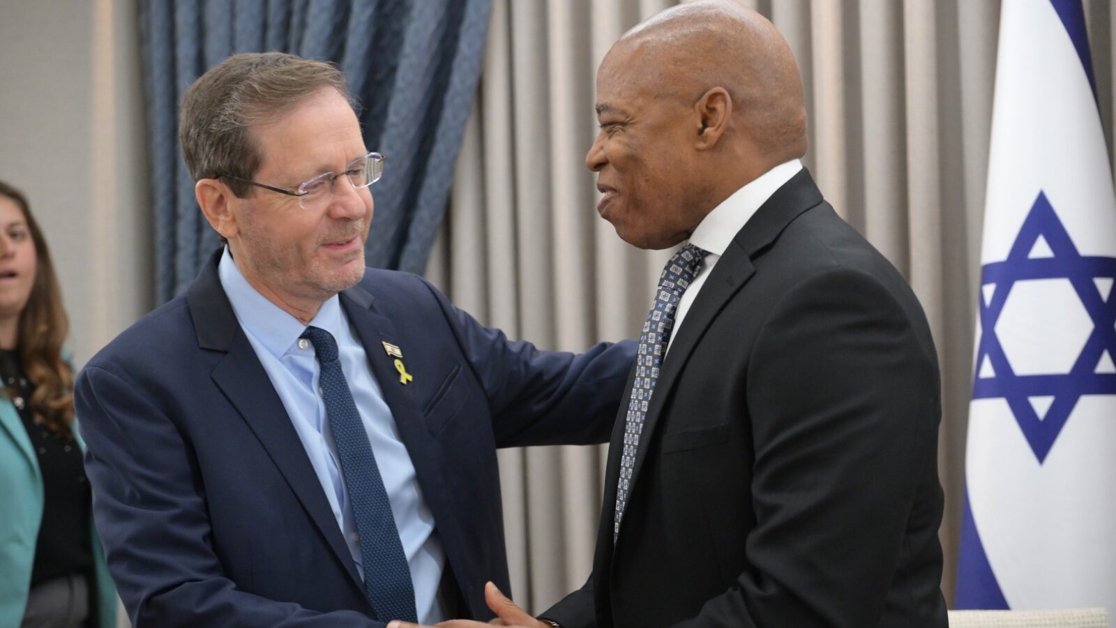 Mayor Eric Adams Tells President Herzog 49% of New Yorkers Support Israel