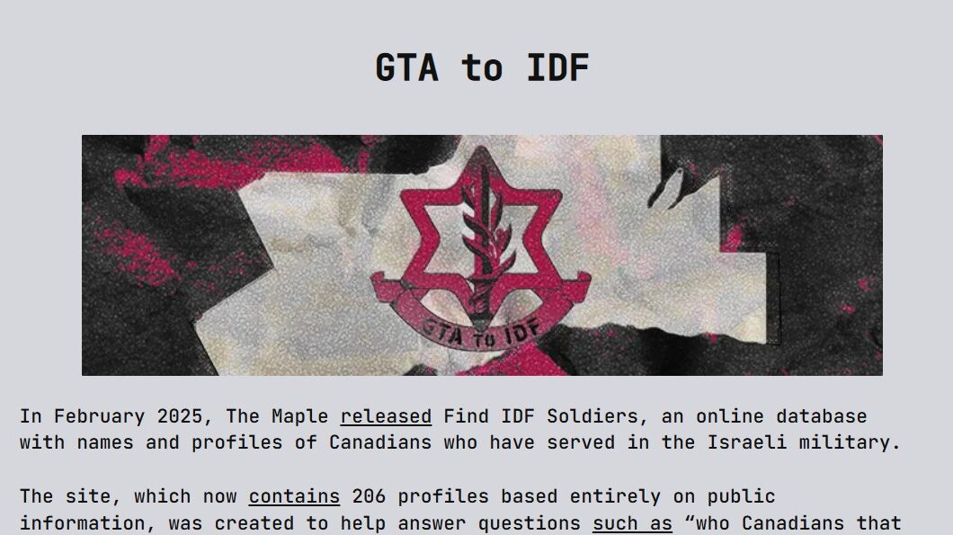 ‘GTA to IDF’ Database Draws Fire for Mapping Toronto Jewish Schools, Synagogues, Camps