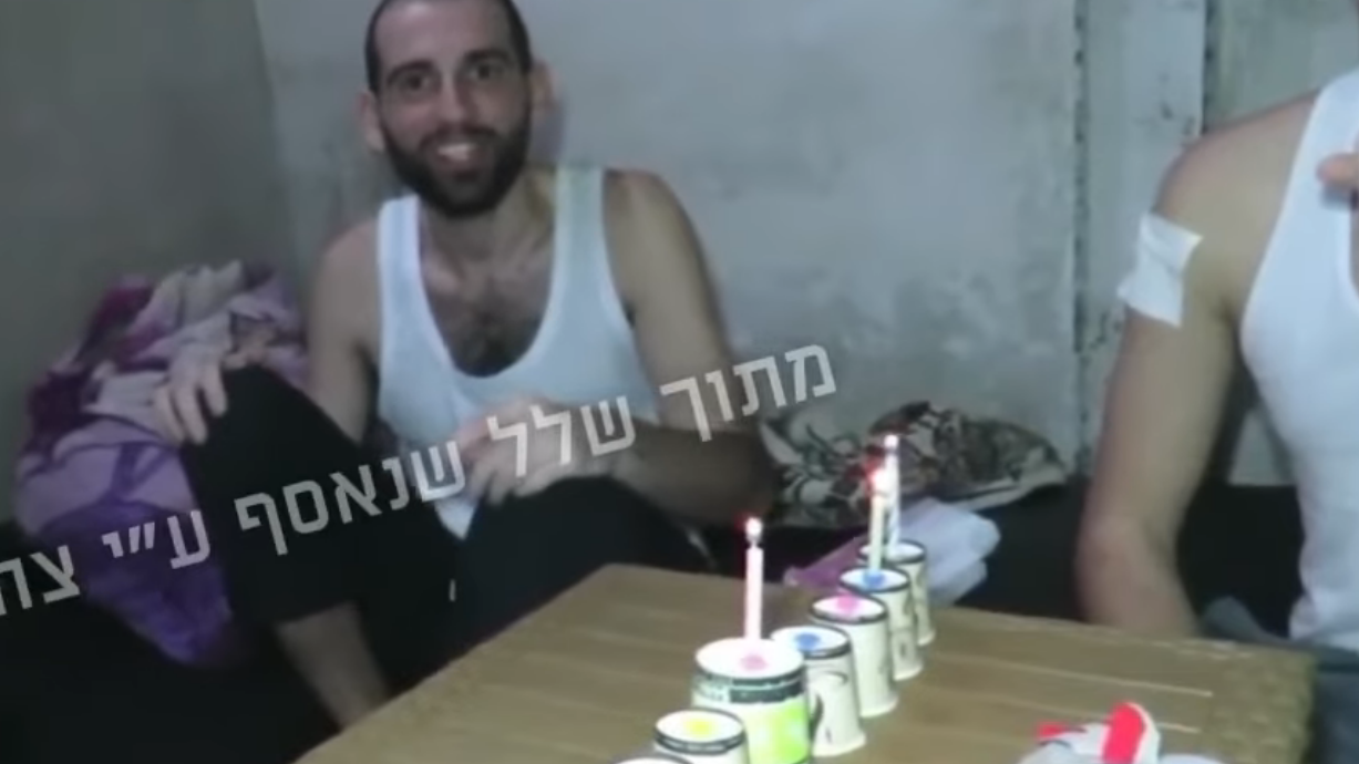 New Gaza Tunnel Footage Shows Slain Israeli Hostages Marking Chanukah