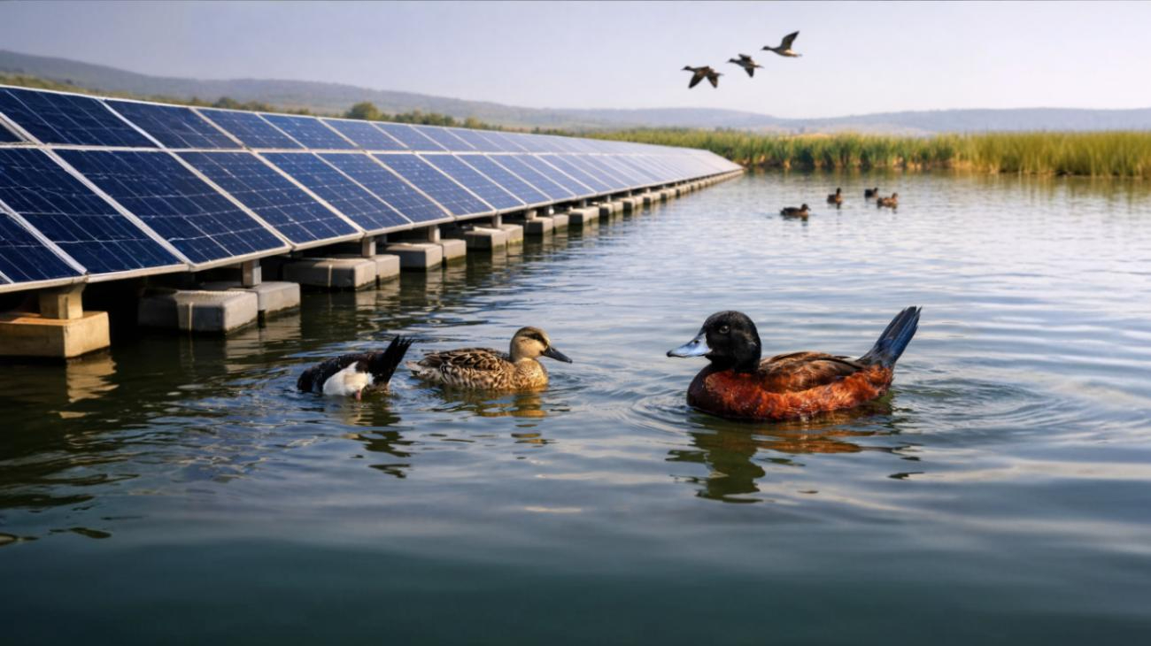 Solar Panels on Reservoirs Tied to Declines in Ducks and Diving Birds